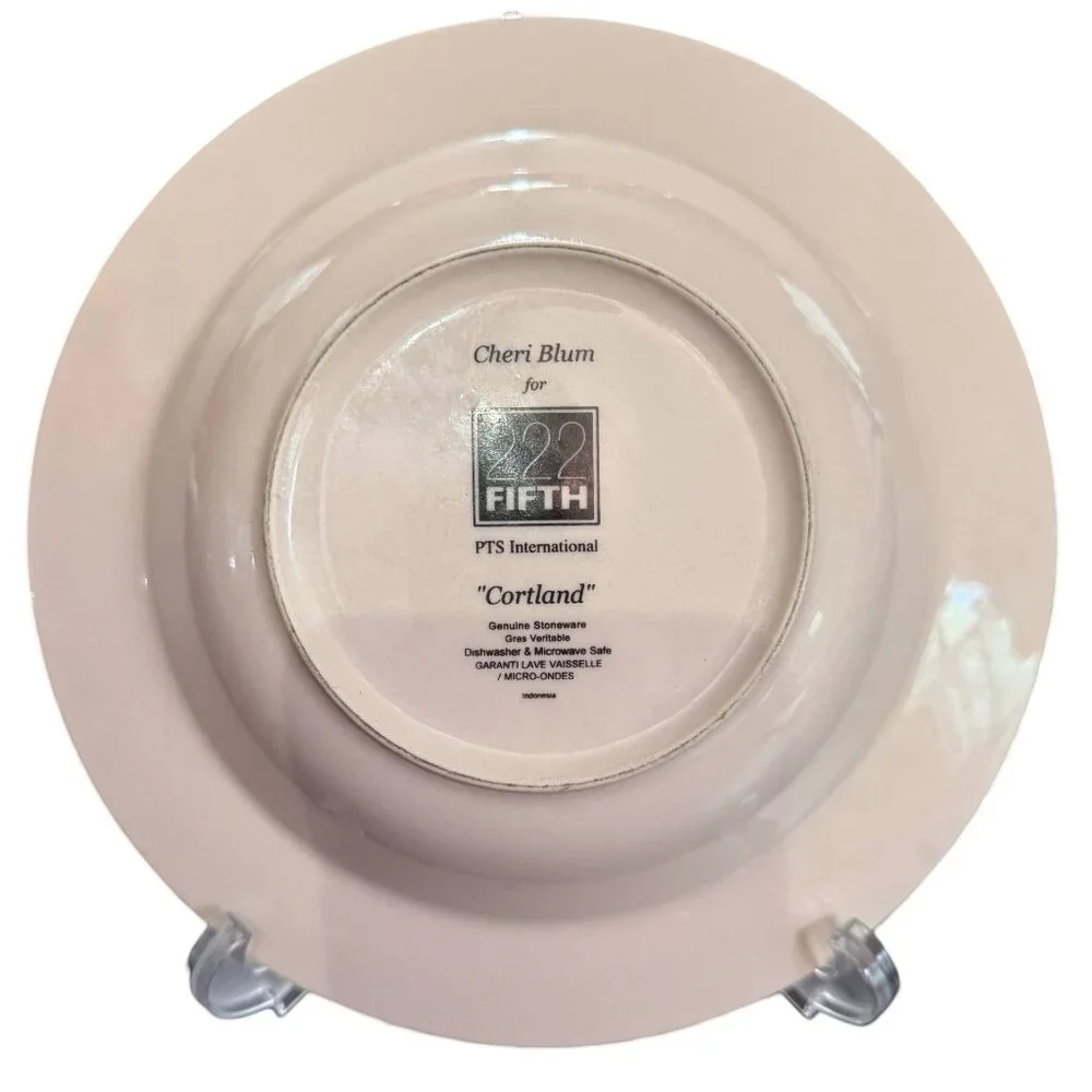 Cheri Blum 222 Fifth Cortland Rimmed Pasta Bowl 9